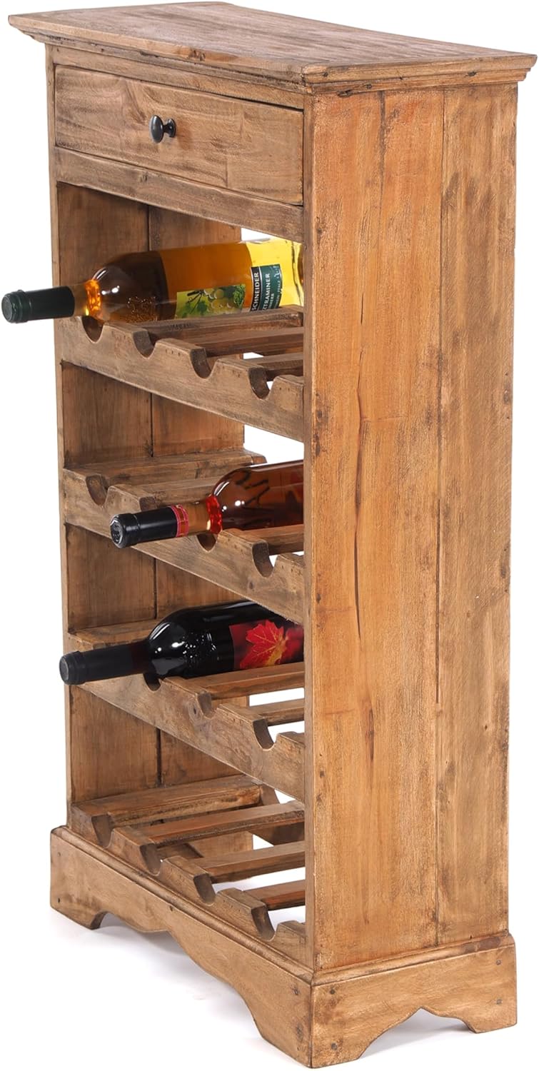 Rustikales Weinregal, 01 Natur-vintage