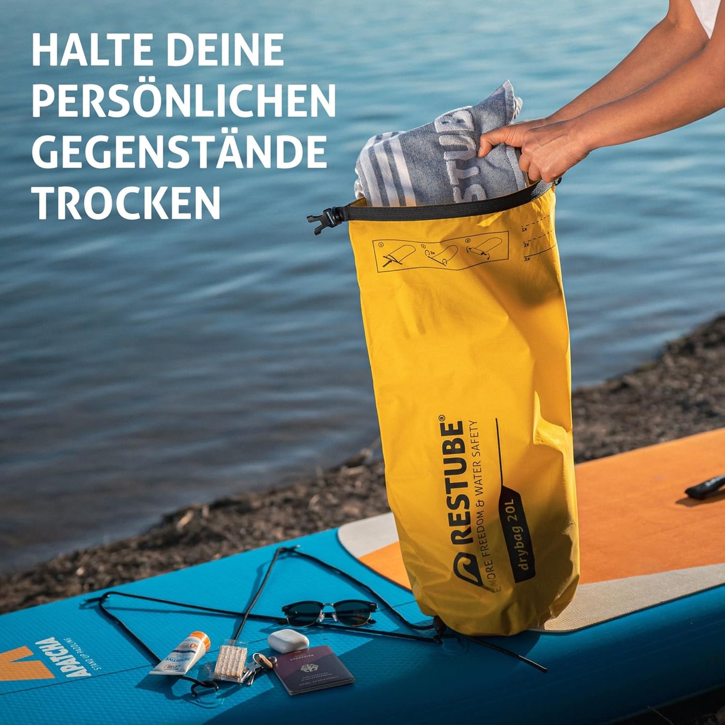 Wasserdichter Drybag, Yellow 30L