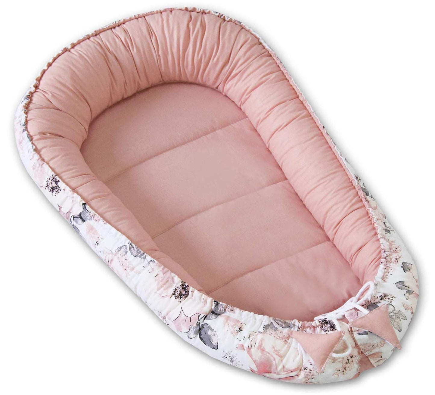 Babynest für Säuglinge, Rosa Blumen