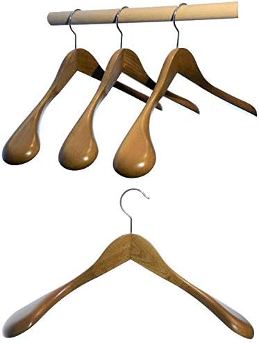 5-teiliges Holz-Kleiderbügel-Set, 5 St. Eiche Gebeizt