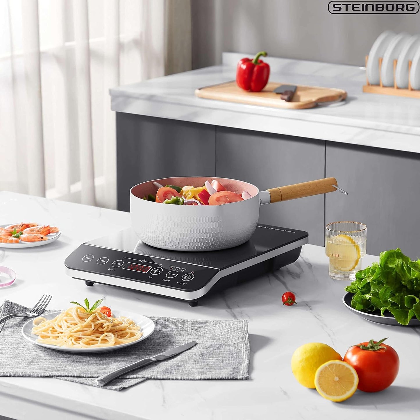 Induktionskochplatte mit Touch Bedienfeld
