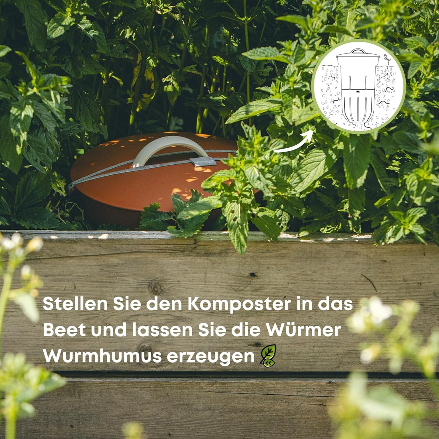 Beetkomposter für Wurmkompost, Terrakotta