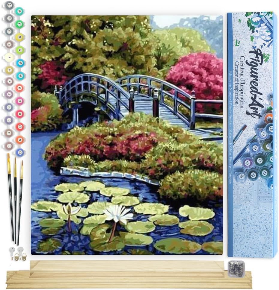 Malen nach Zahlen - Die Nihonbashi Brücke in Japan, Die Nihonbashi Brücke in Japan 40x50cm Mit Keilrahmen (nicht gespannt)