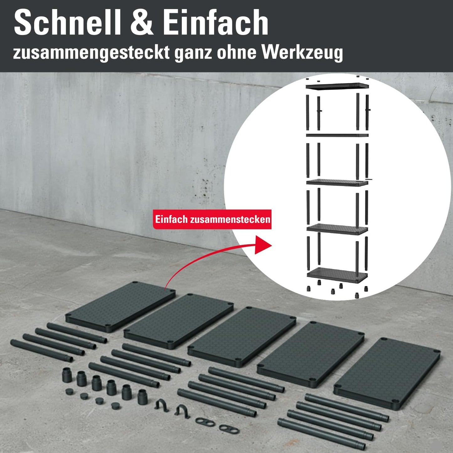 Werkstattregal KSS75, 1 740 x 360 x 1720 mm