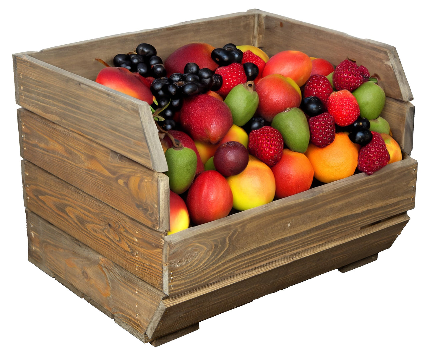 Kartoffelsteige/Obstkiste, 1er Set palisander