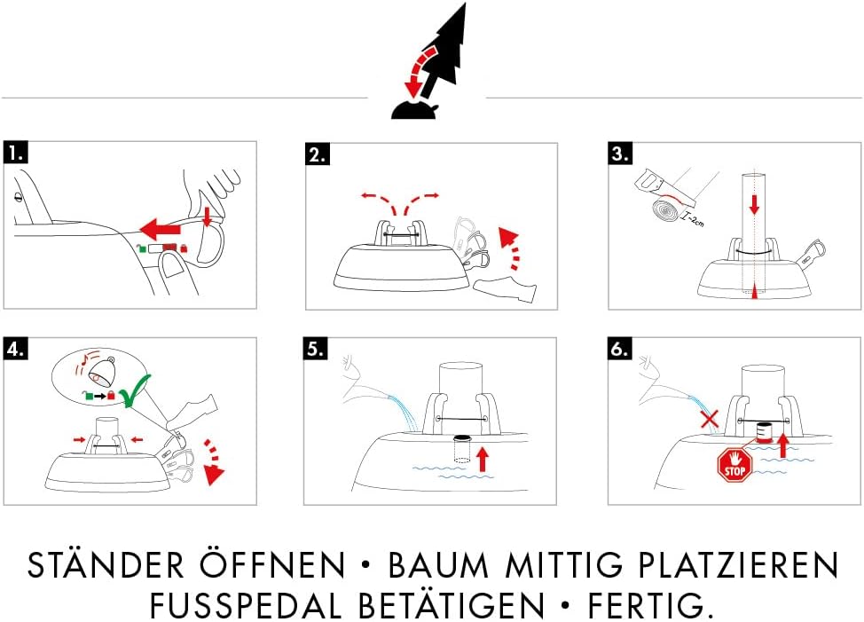 Weihnachtsbaumständer mit Sicherheitsglocke, XXL