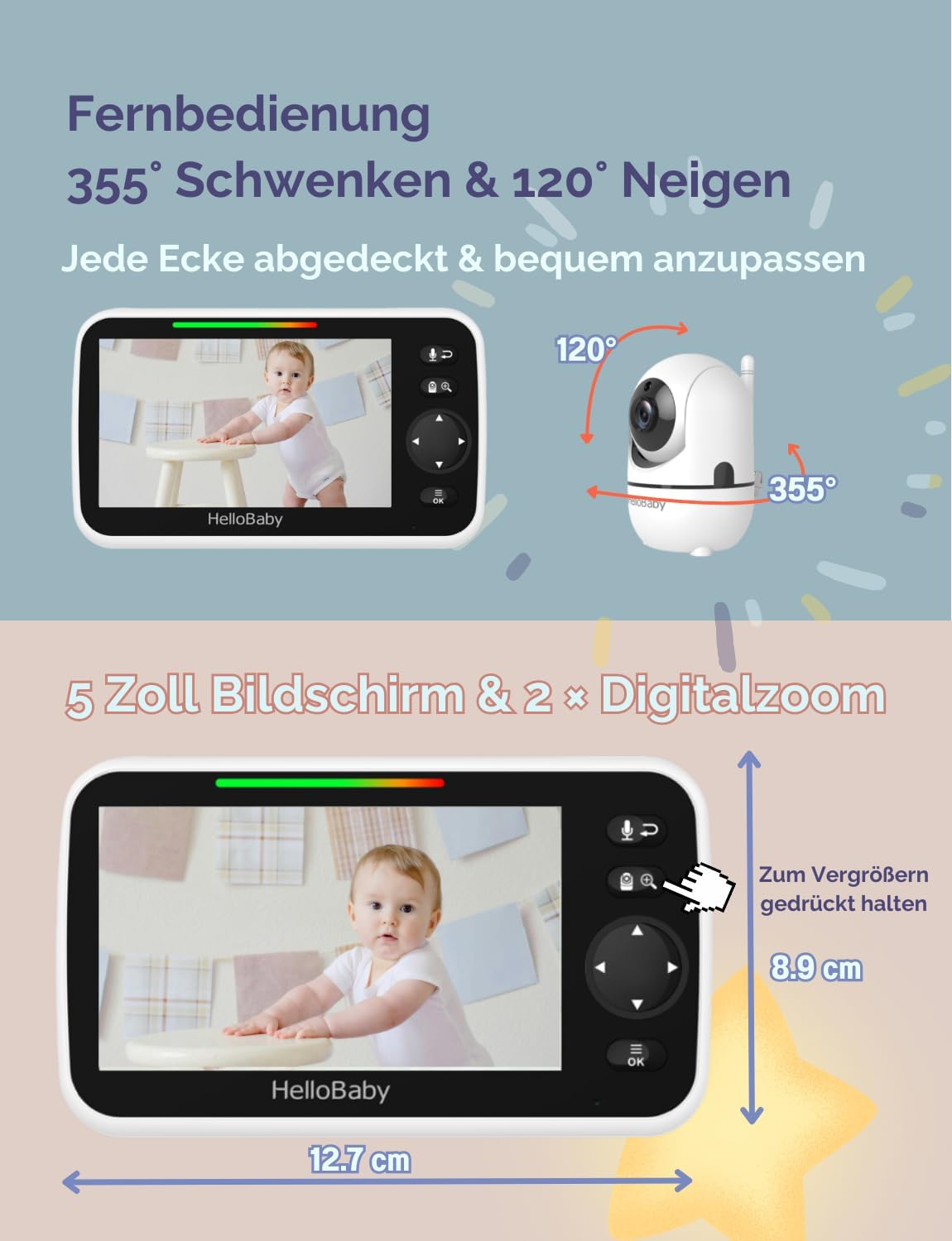HB6550 Babyphone mit Kamera, HB6550