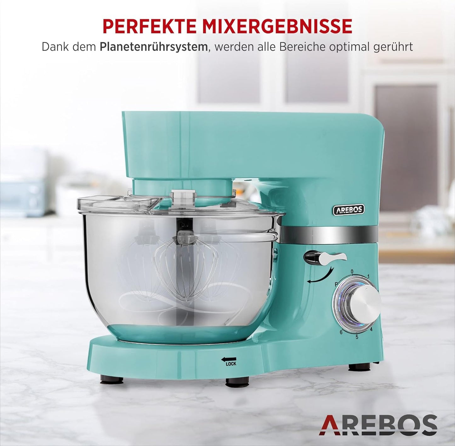 Multifunktionale Küchenmaschine, Türkis