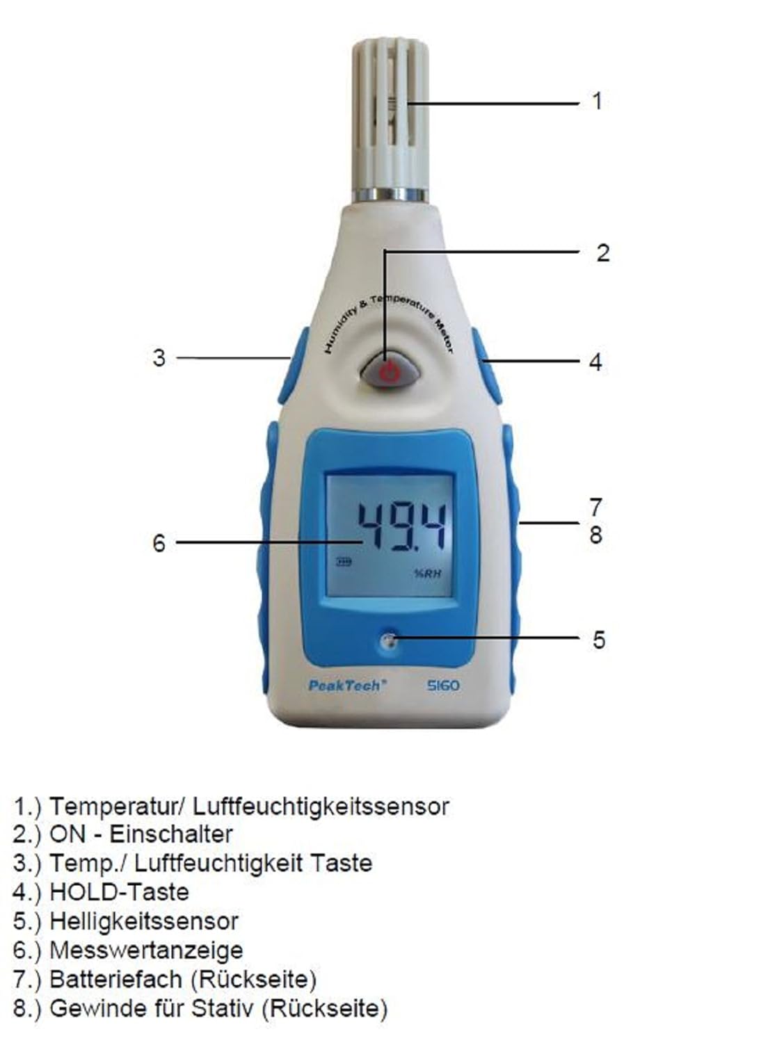 P 5160 Thermo-Hygrometer