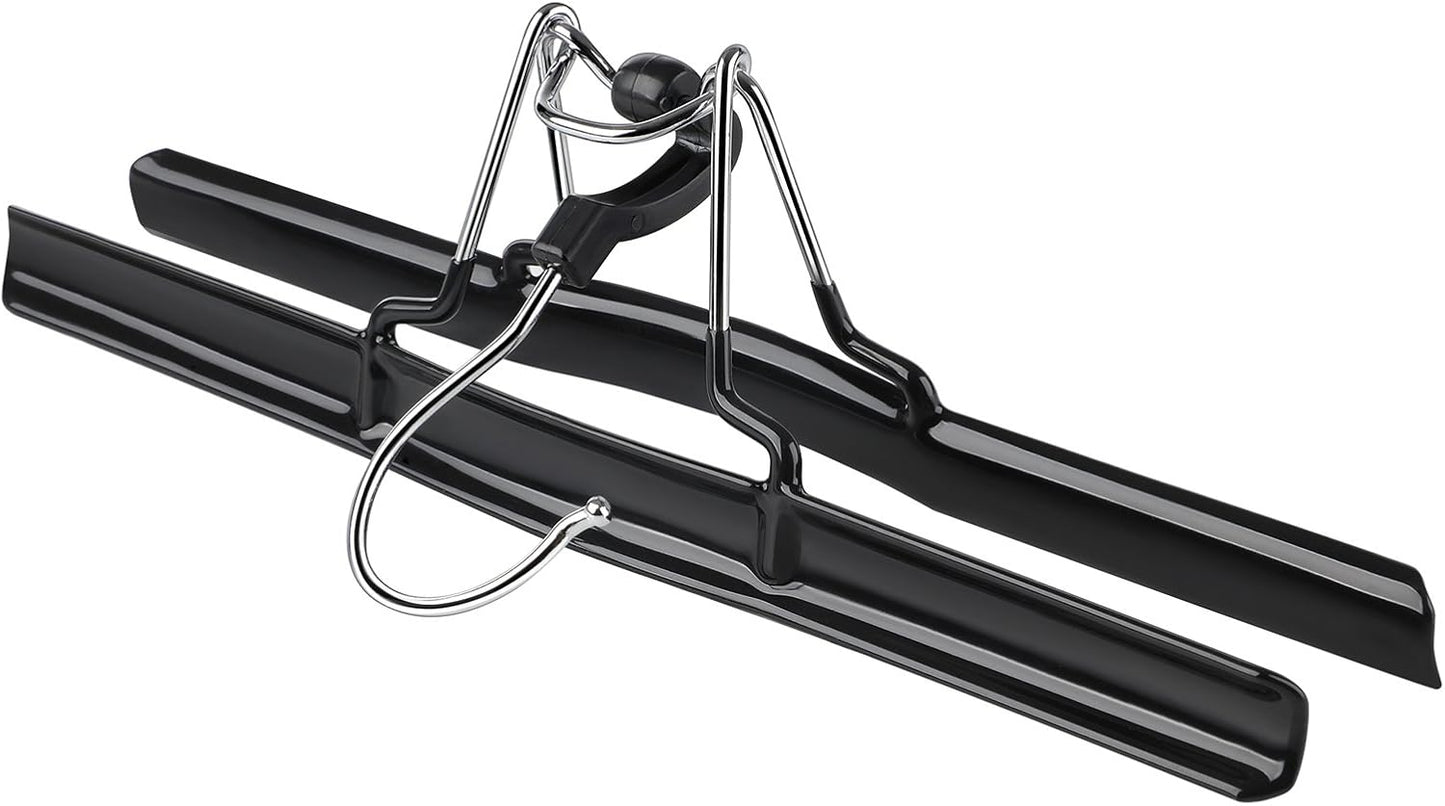 Hosenbügel-Set (10 Stück, Metall), Schwarz