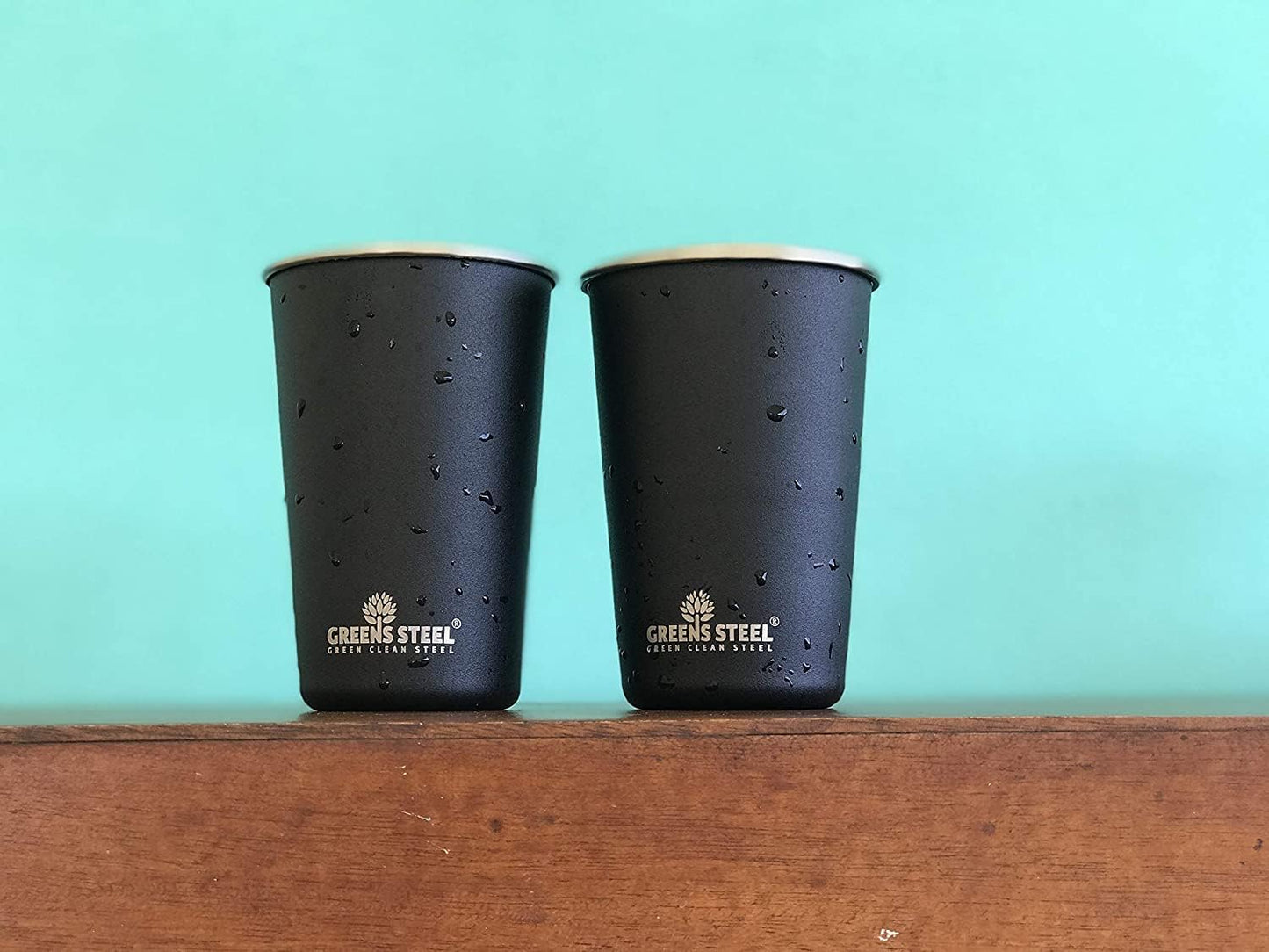 4er-Set Trinkbecher, 475 ml (4er Pack, Schwarz)