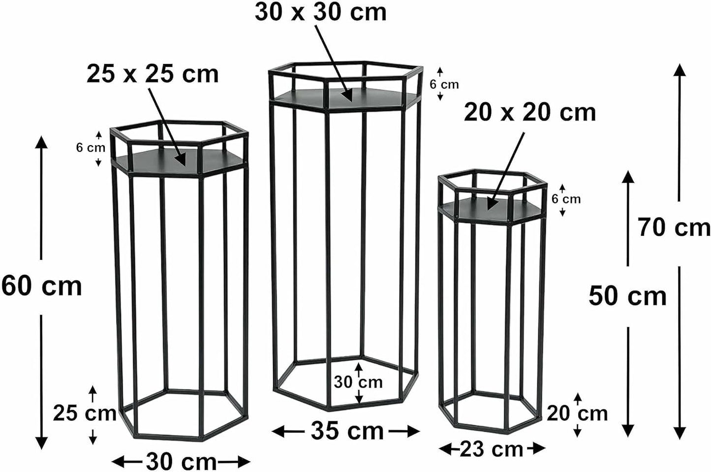 3-teiliges Blumenhocker-Set 96453
