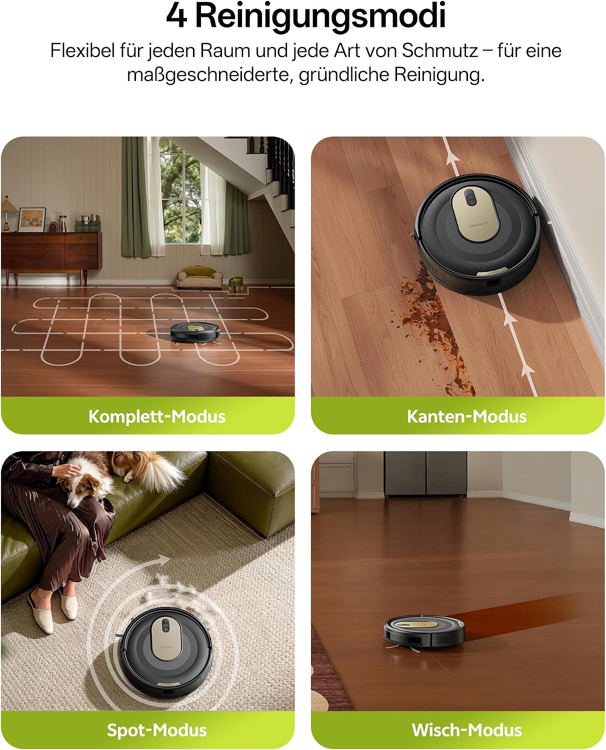 W8 Saugroboter mit Wischfunktion, Schwarzes Gold