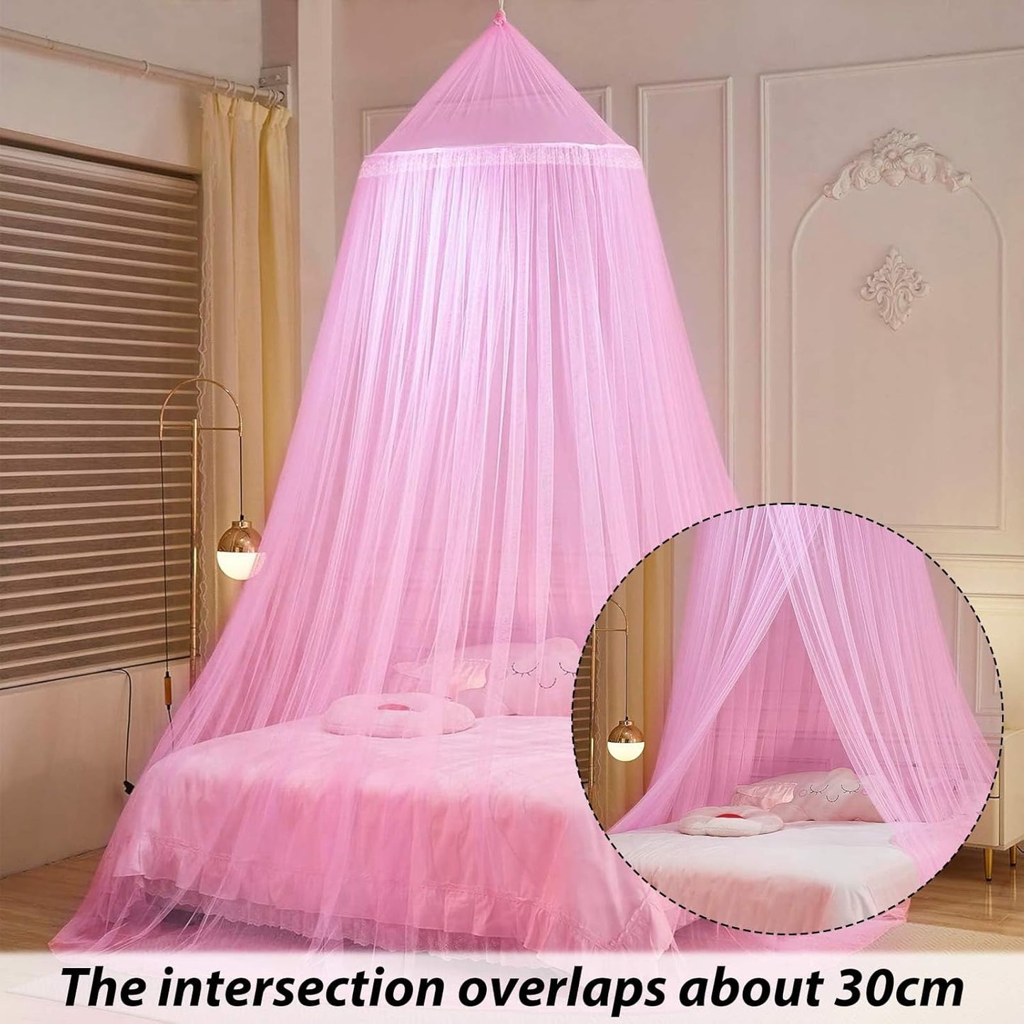 Moskitonetz für Bett, Rosa