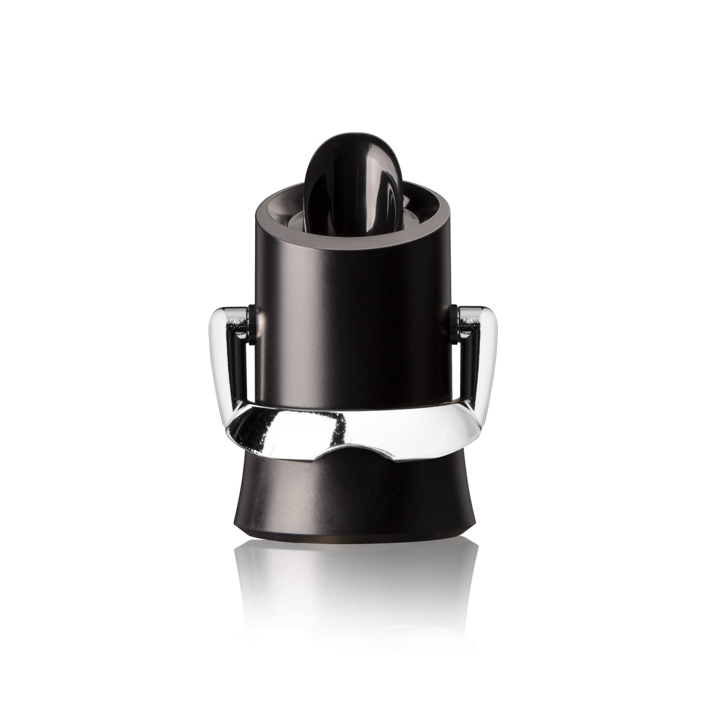 2-in-1 Champagnerverschluss mit Ausgiesser, Schwarz