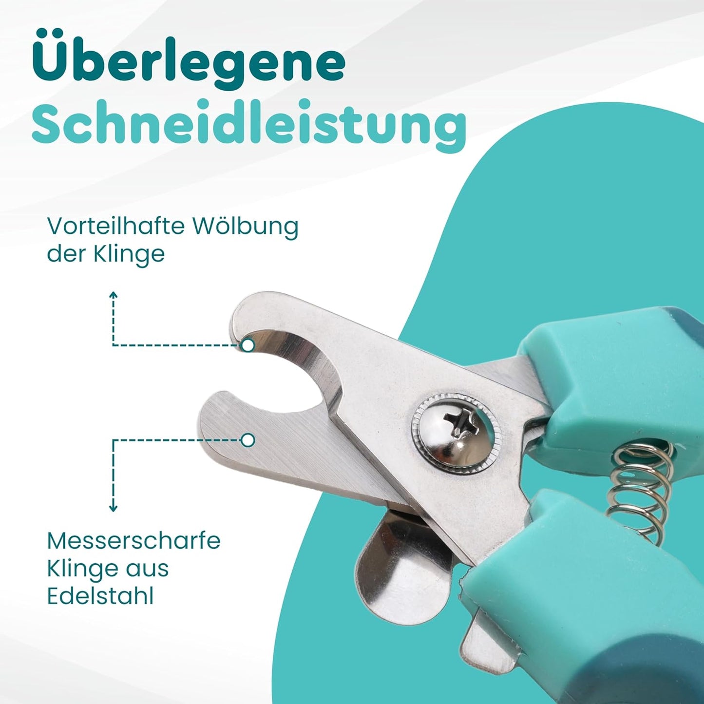 Krallenschere mit Stopper und Feile, L