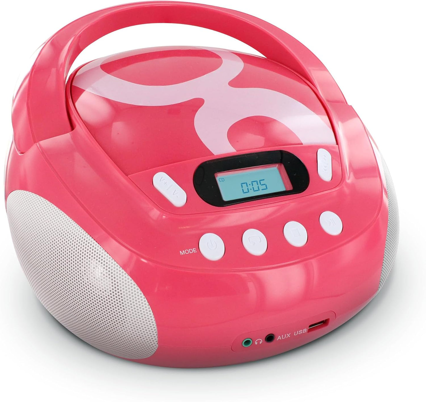 Tragbarer CD-/MP3-Player für Kinder mit USB-Port, Gulli Rosa