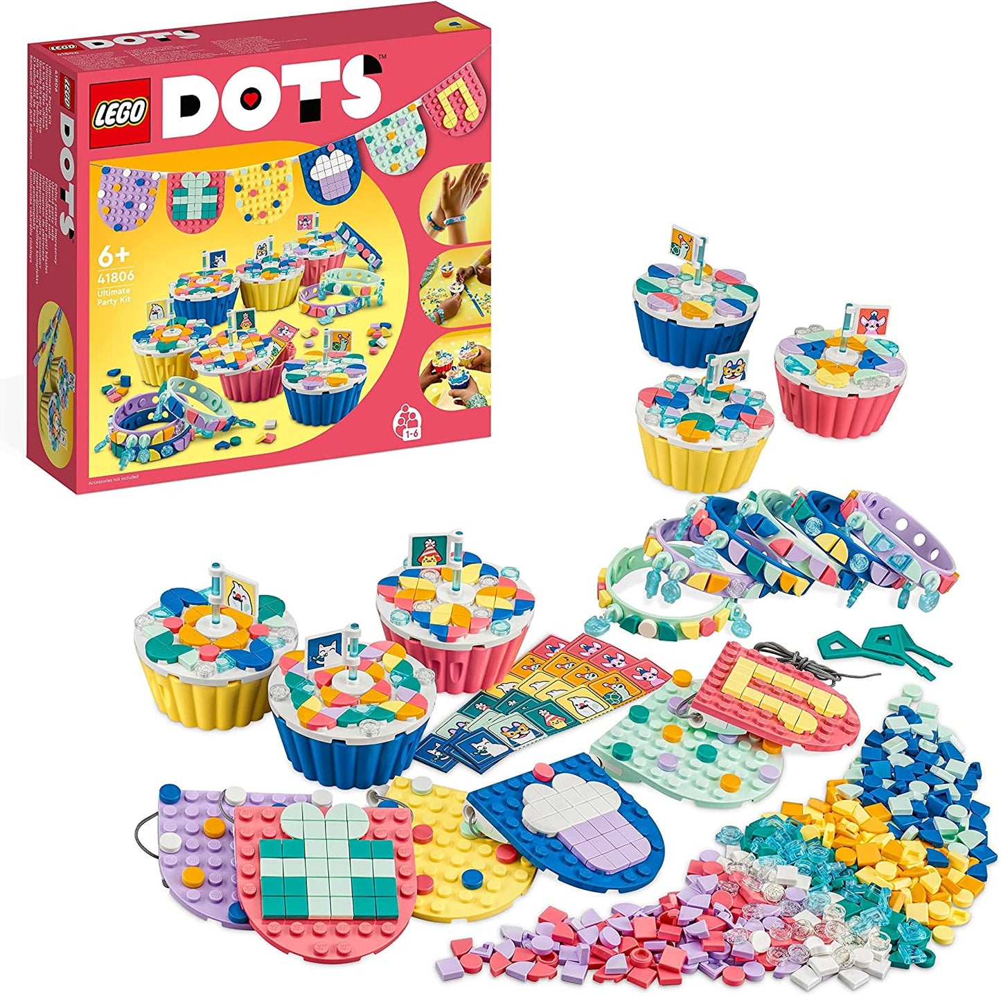 41806 DOTS Ultimatives Partyset, Konstruktionsspielzeug, Spielzeug