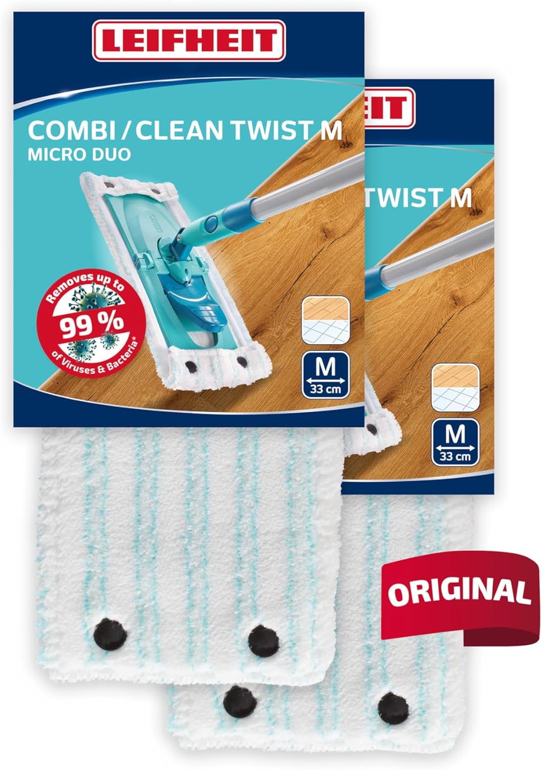 2er Set Wischbezug CLEAN Twist M Micro Duo, 2er Set, Allrounder