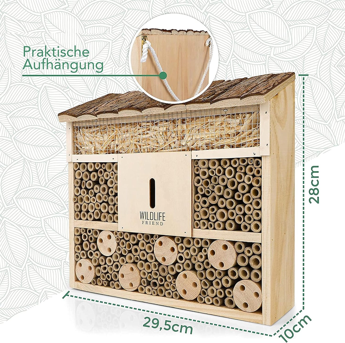 Bienenhotel aus Massivholz