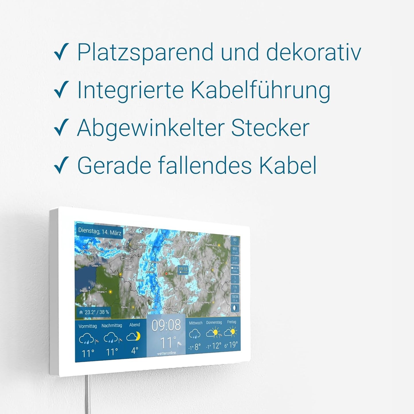 Wandhalterung für Wetterstation, Wandmontage-Set (ab 2. Generation)