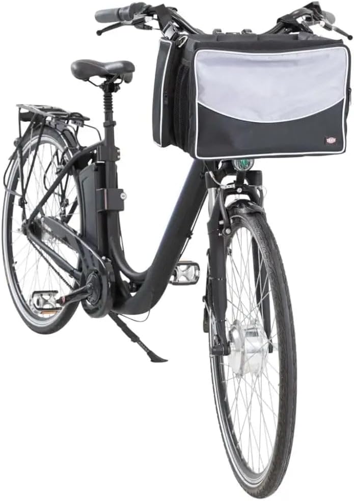 Front-Box für Fahrräder, schwarz, grau