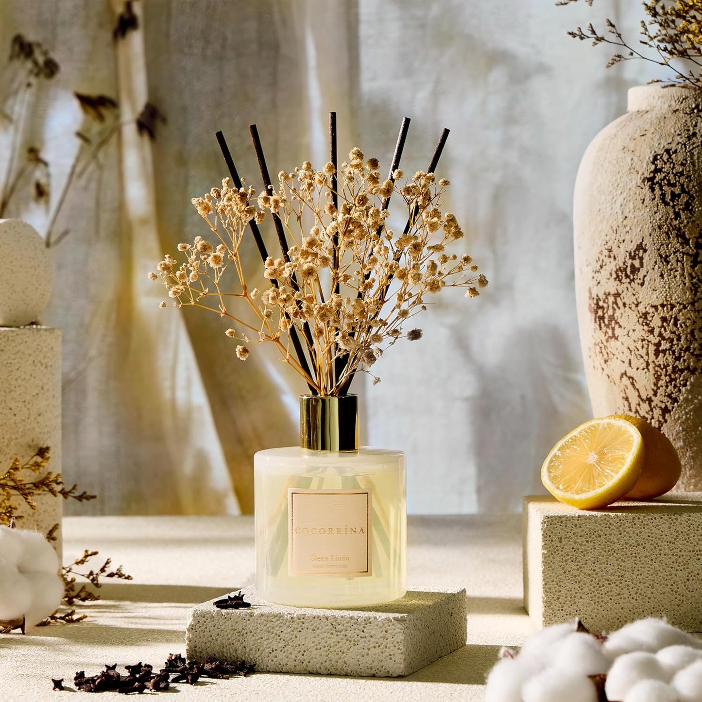 2er-Pack Raumduft Reed Diffuser, Clean Linen Raumduft/200ML/2 Stück