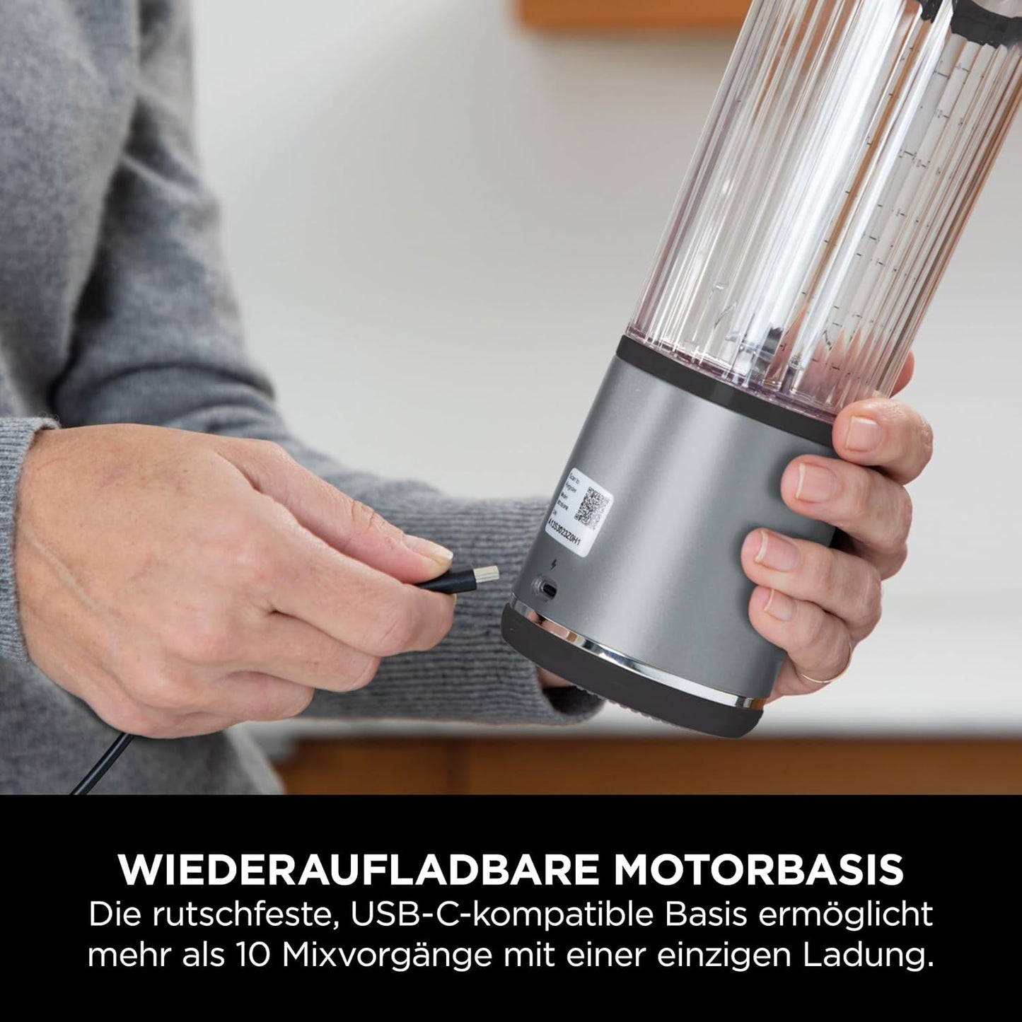 Tragbarer Mixer Blast, Schwarz