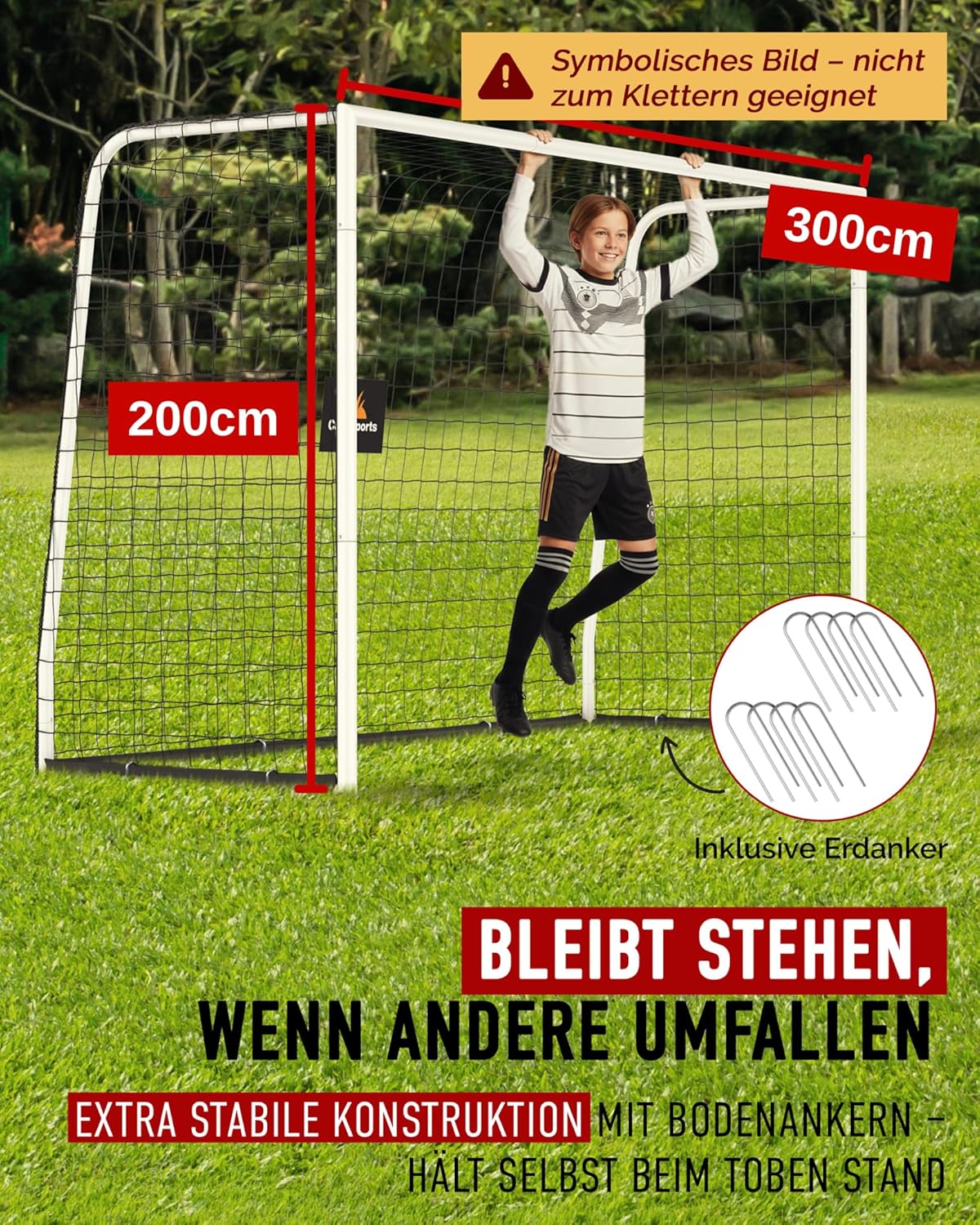 Fussballtor für Kinder, 300x200 cm