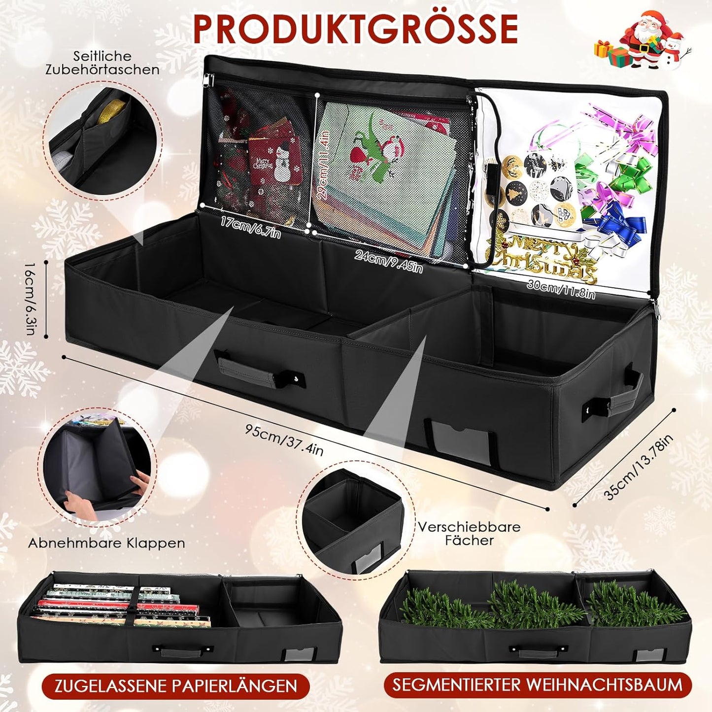 Geschenkpapier Organizer, grau