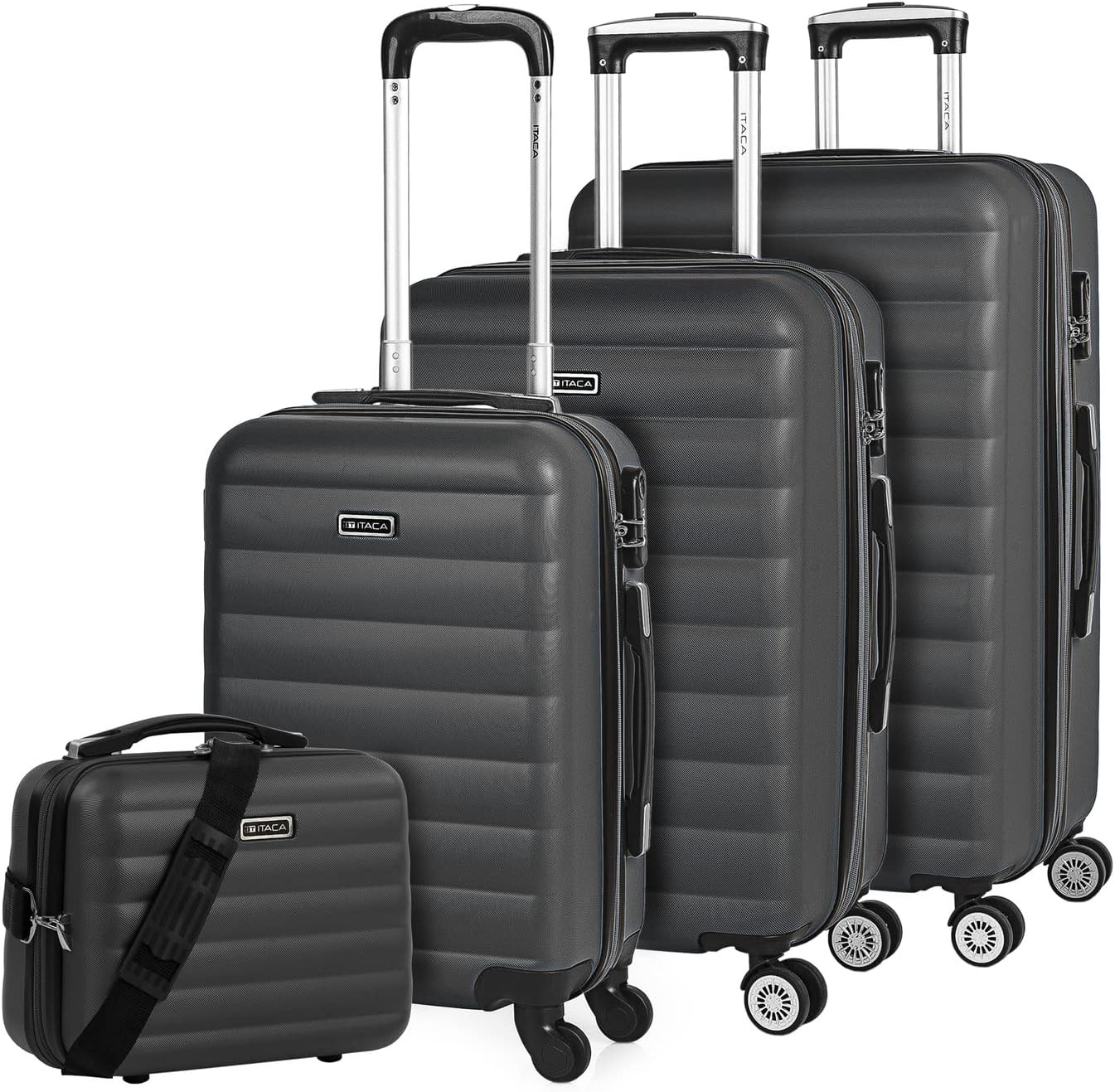 Reisekoffer Set, Antrazit S + M + L + XS