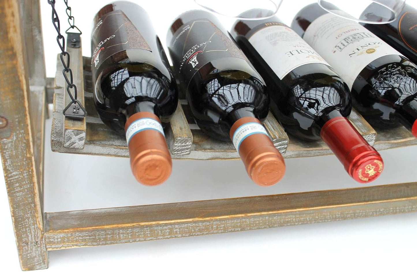 Weinregal mit Ablage und Glashalter