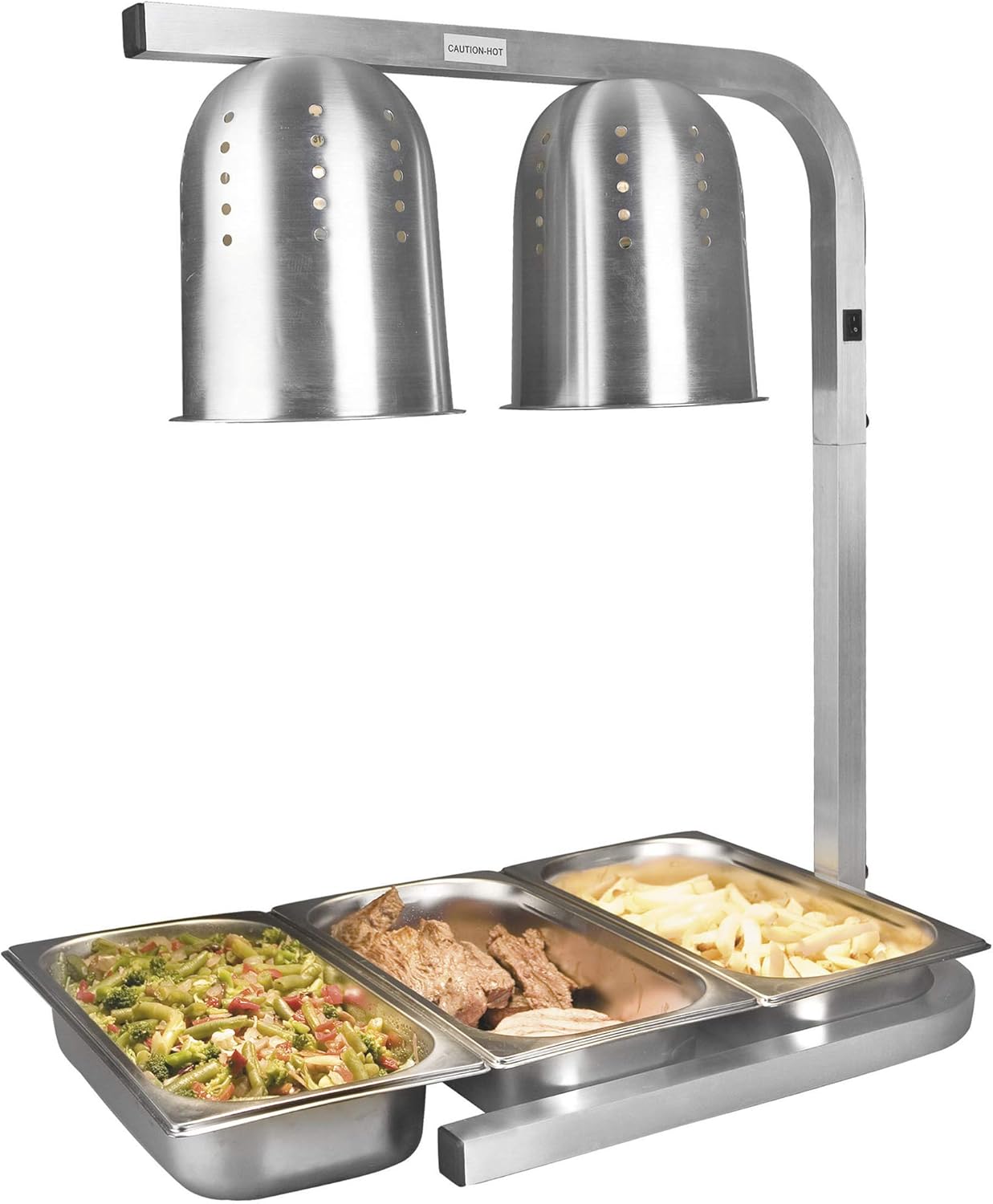 69061 Doppel-Infrarot-Heizlampe, höhenverstellbar, Aluminium Doble