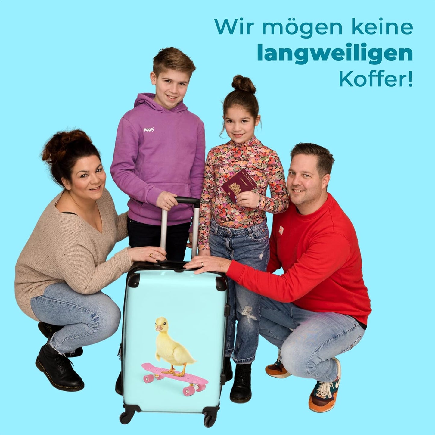 Grosser Trolley-Reisekoffer mit 4 Rollen (72 Liter)