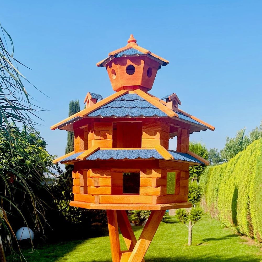 Vogelvilla XXL ohne Ständer, Grösse XXL ohne Ständer Blau - Braun