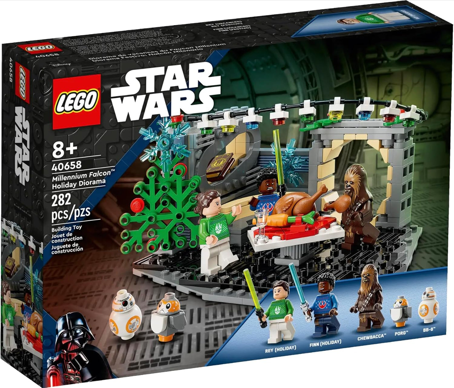 Millennium Falcon – Weihnachtsdiorama (40658), Mehrfarbig