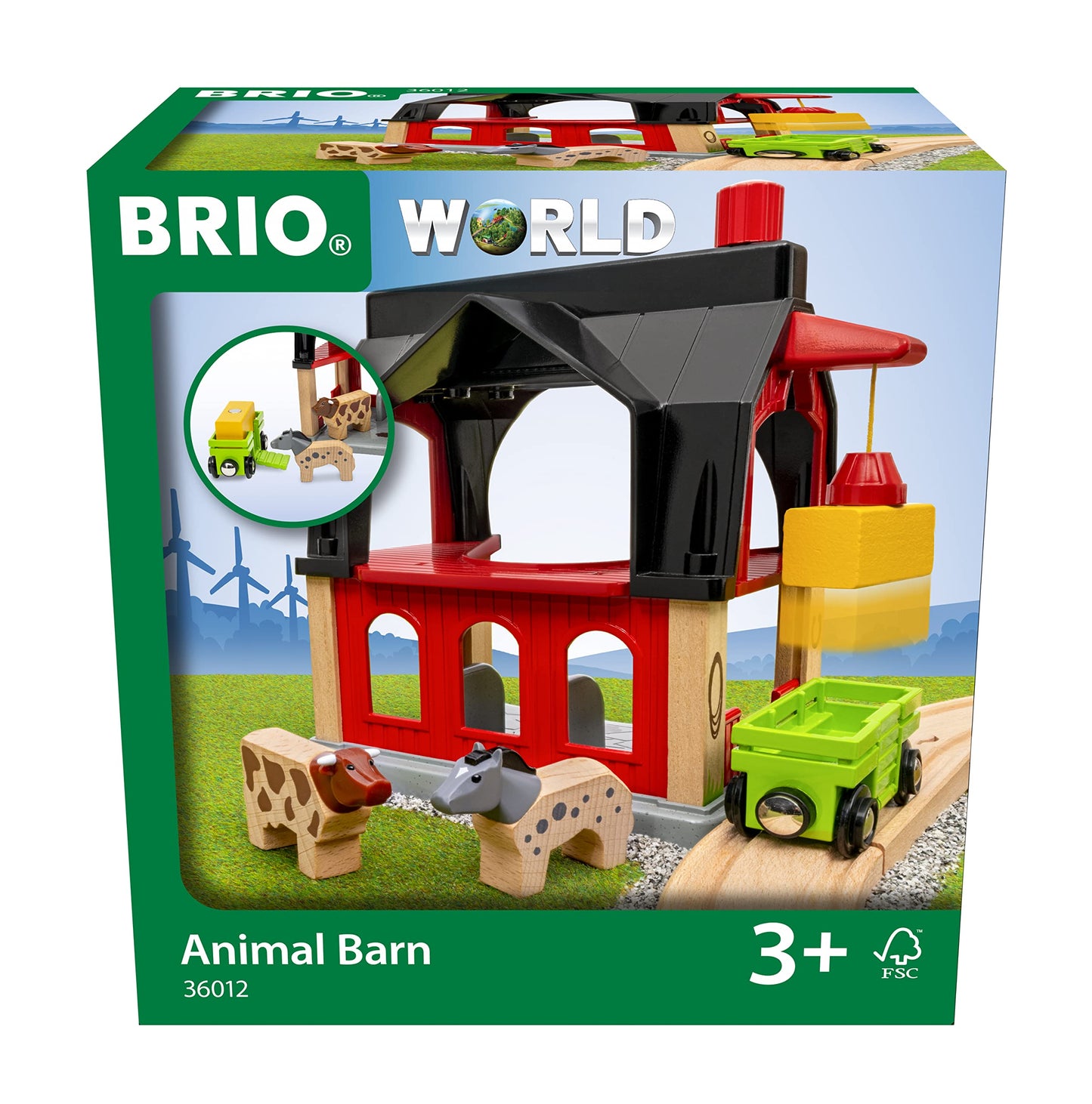 World Tierscheune mit Heuwaggon, Spielgebäude