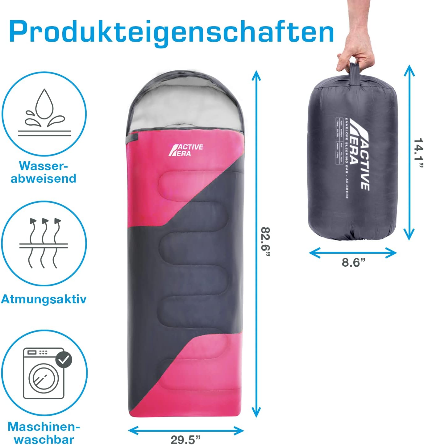 Mumienschlafsack, Pink
