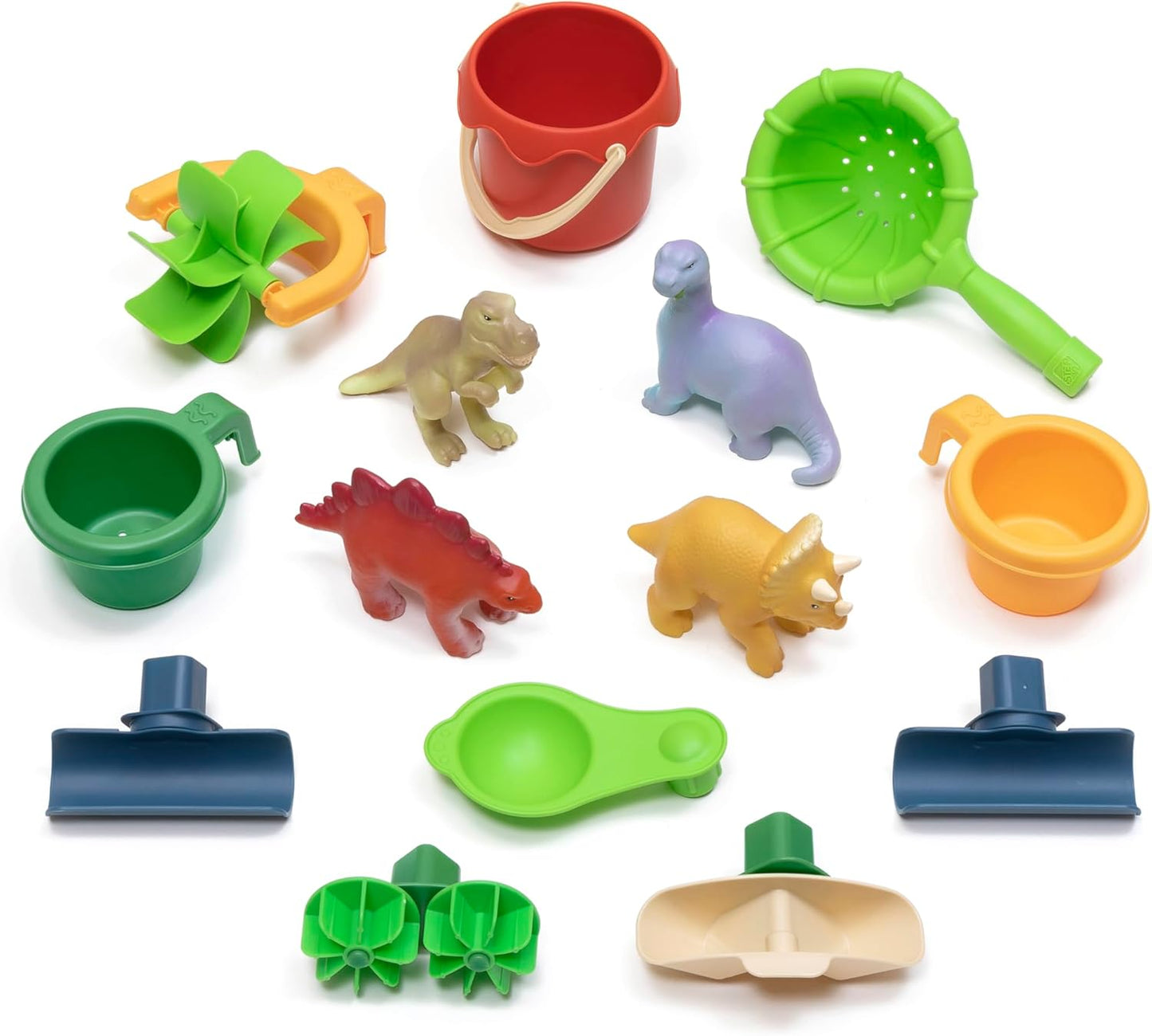 Dino Showers Wasserspieltisch mit Zubehör (13-teilig), Braun