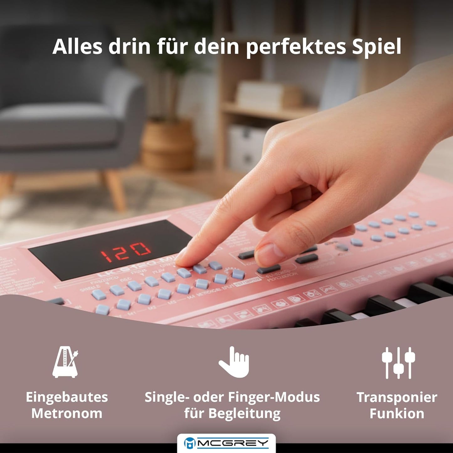 LK-6120-MIC Keyboard Set mit Mikrofon und Tasche