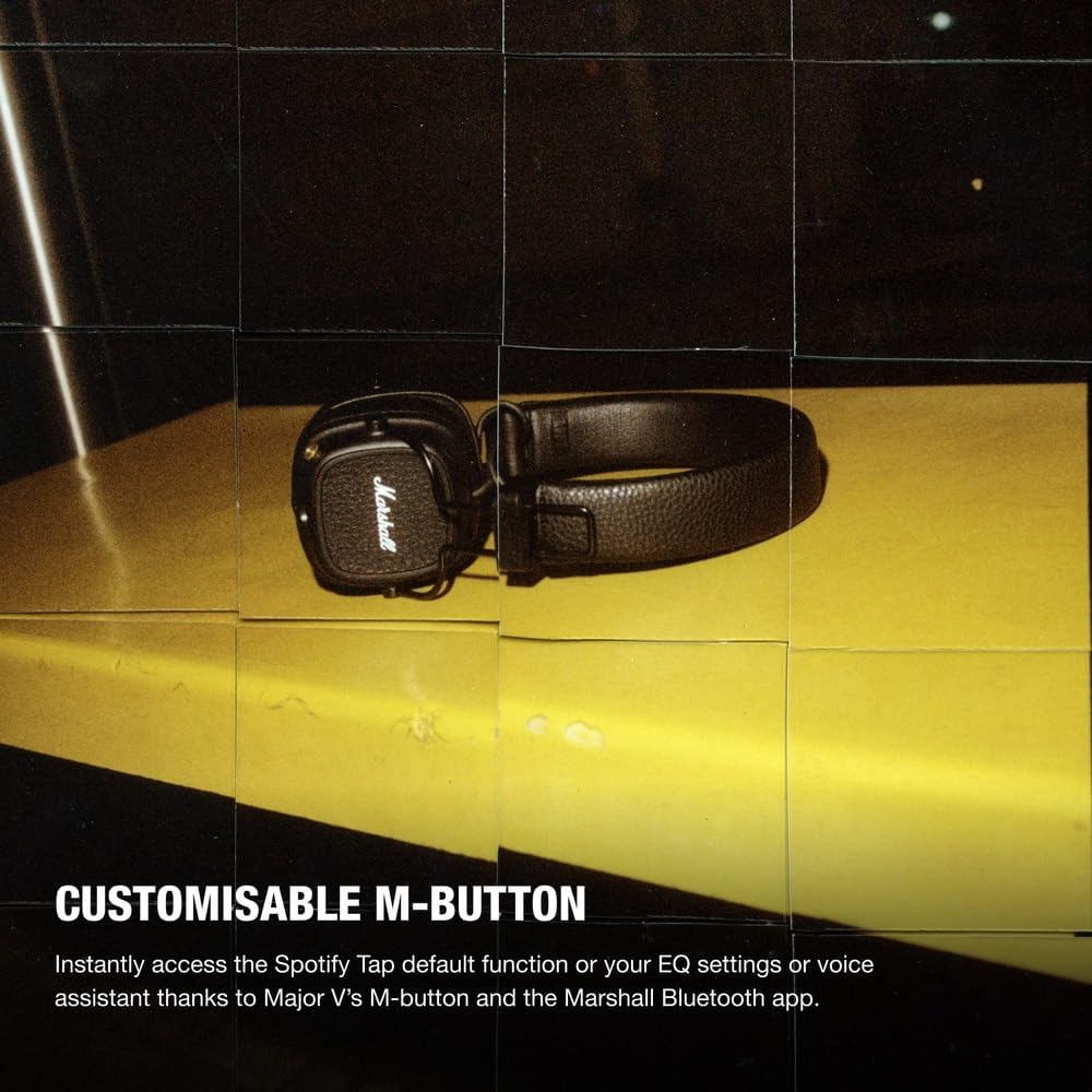 Major V Bluetooth-Kopfhörer, Schwarz Major V