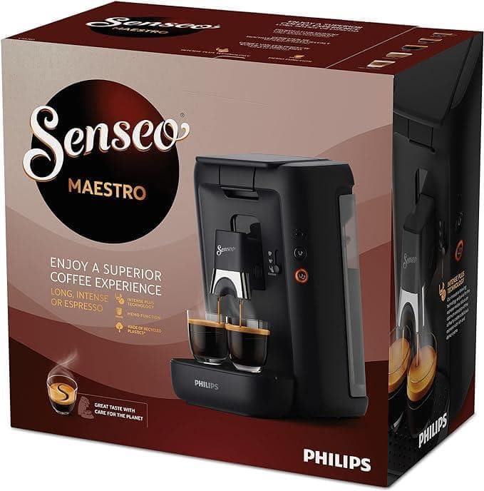 Senseo Maestro Kaffeepadmaschine mit Memo-Funktion, Schwarz