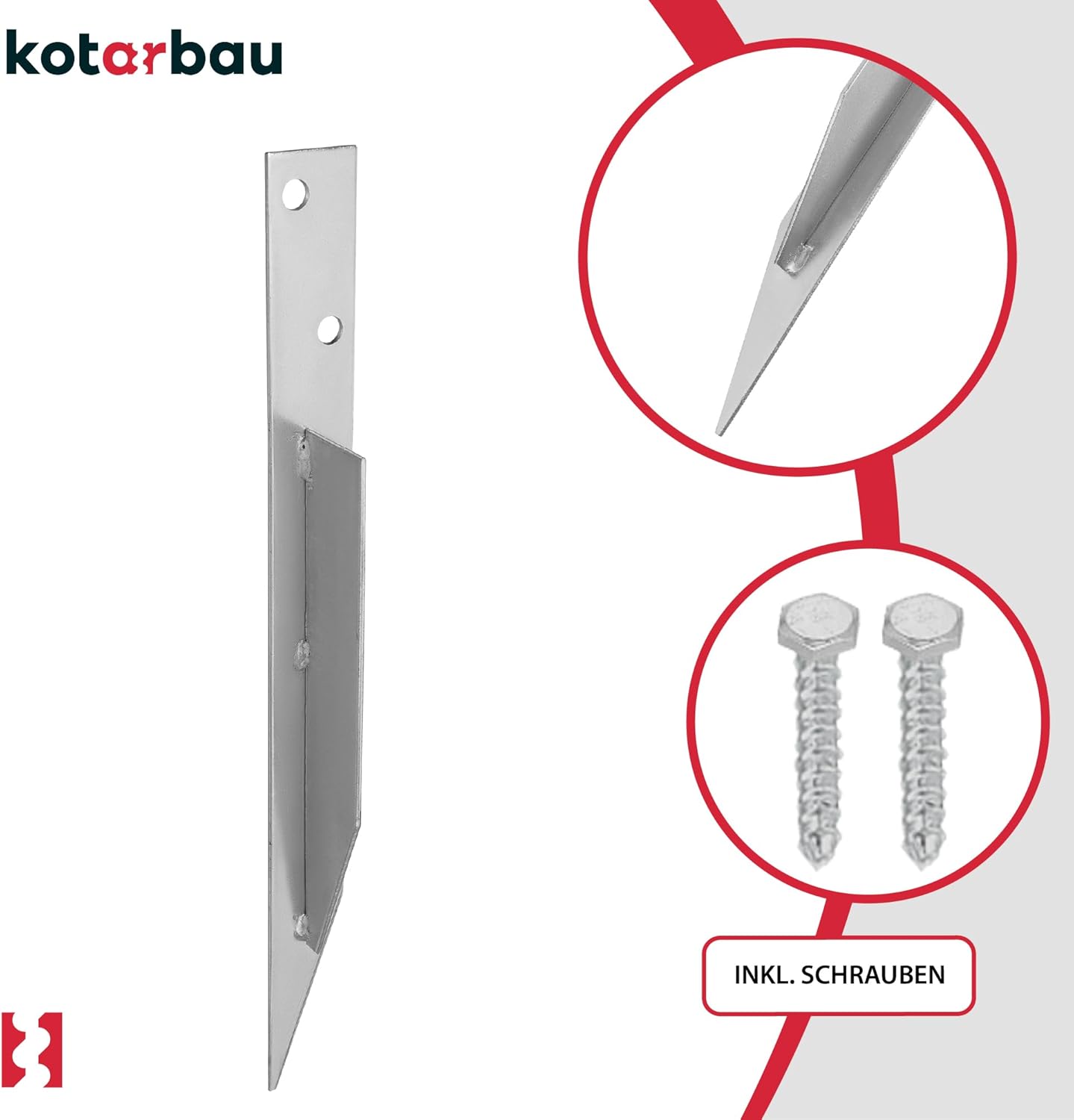 Universal Einschlaghülsen für Schaukeln, 4 Stück, 4er Set