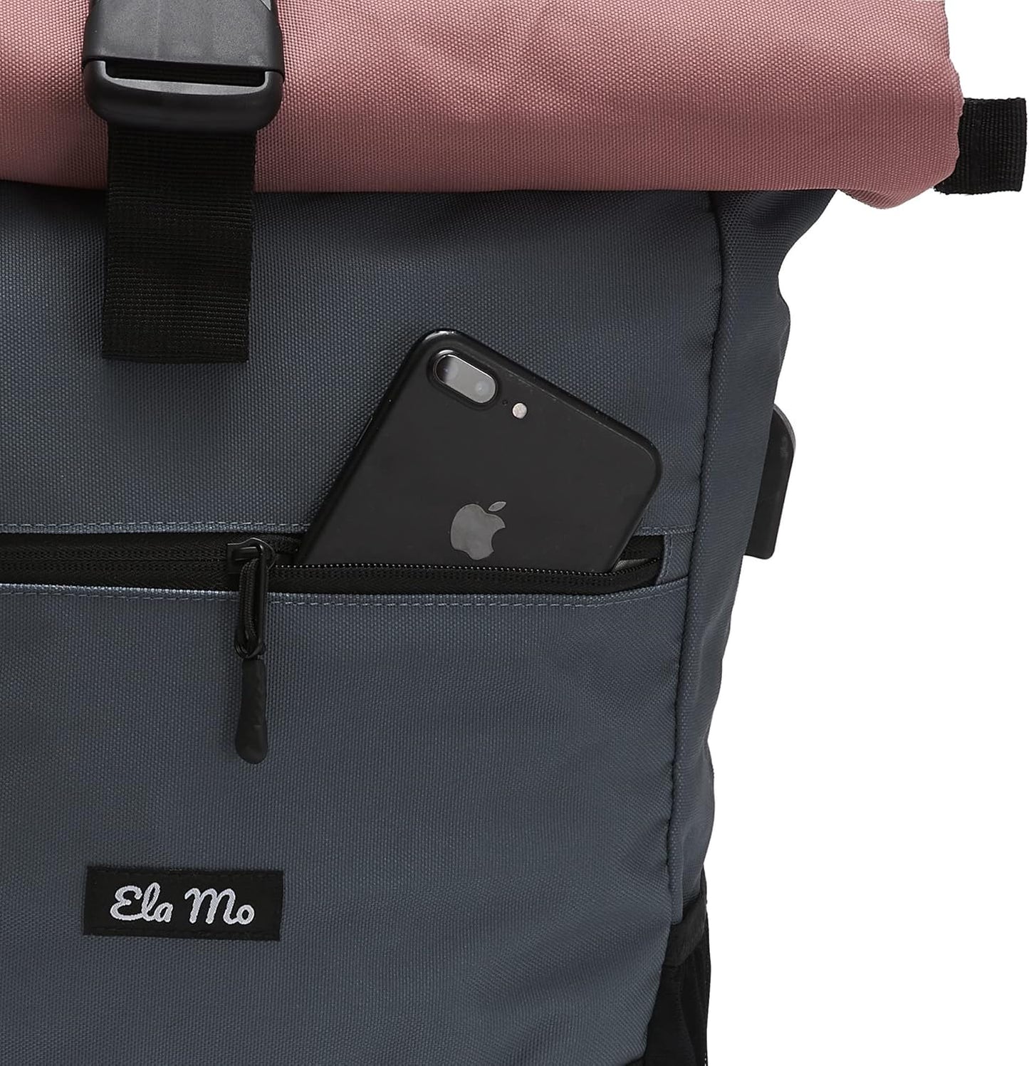 Freizeit Rucksack mit Laptopfach & Anti Diebstahl Tasche, Salmon