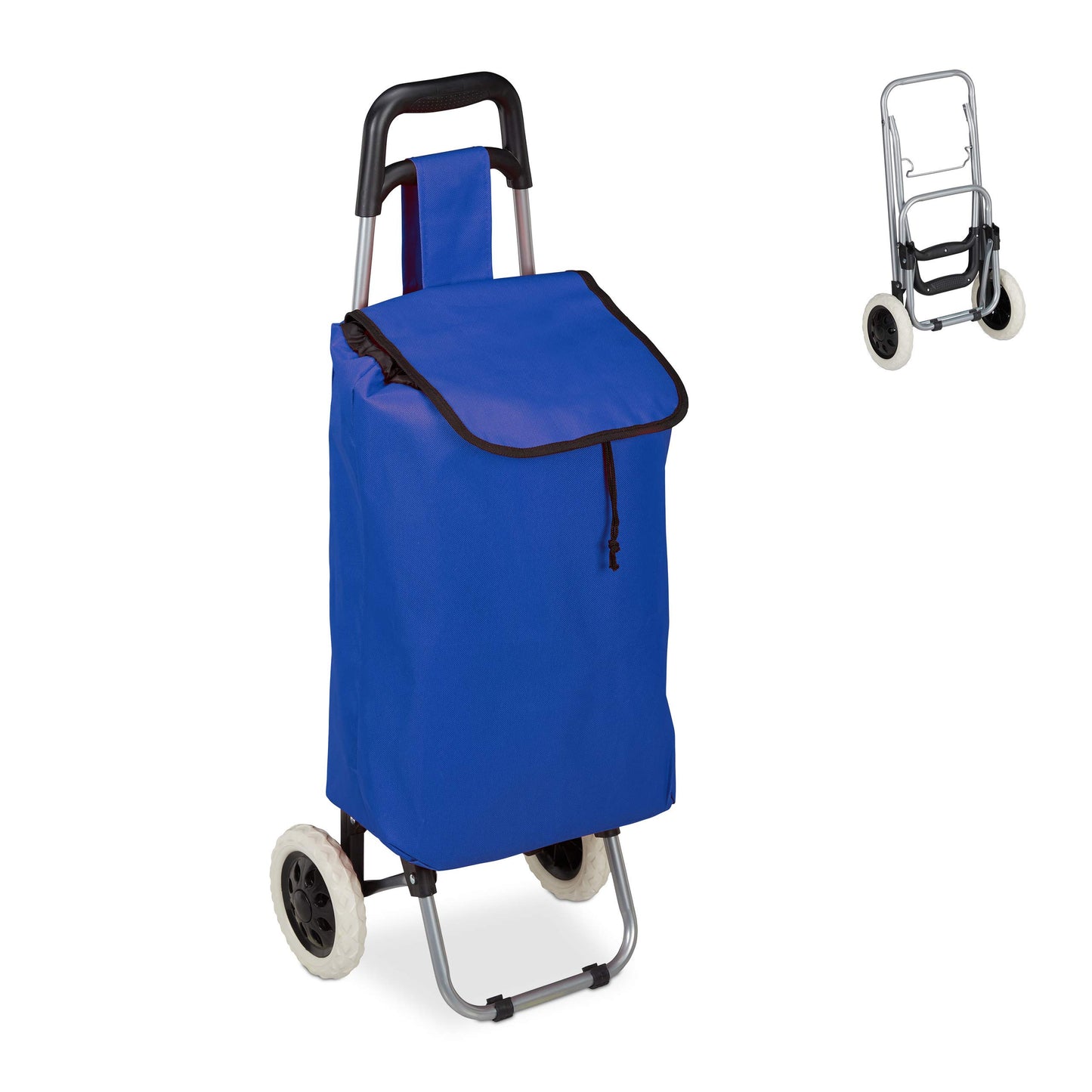 Klappbarer Einkaufstrolley, Dunkelblau