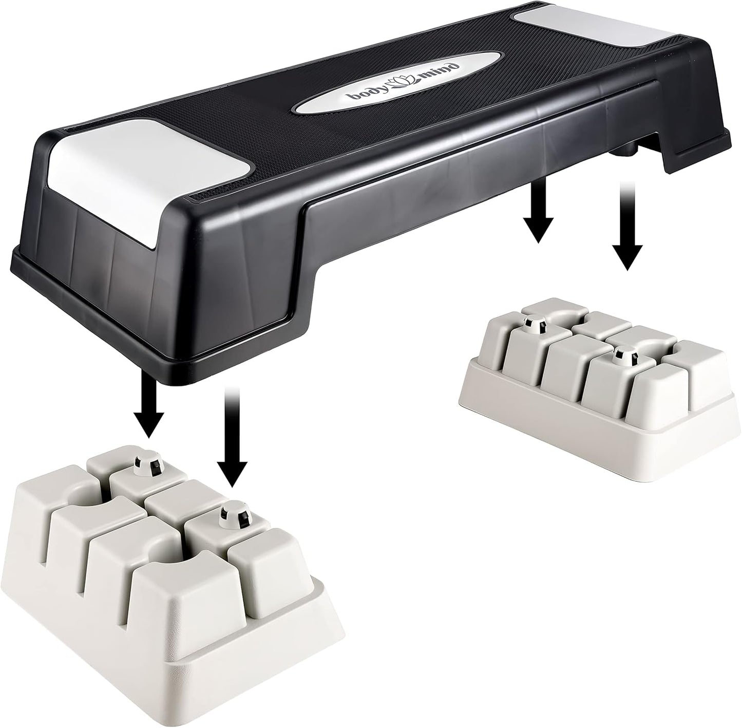Aerobic Steppbrett mit Anti-Rutsch-Matte, Premium Deluxe Board