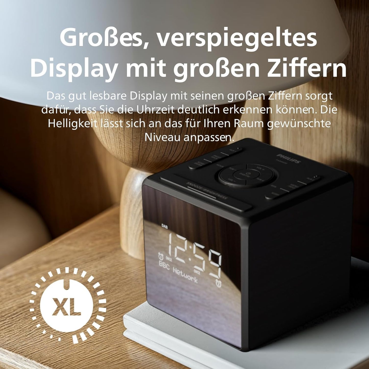 Radiowecker TAR4600 mit Dual Alarm und USB-C-Ladeanschluss