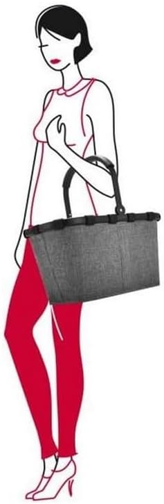 Carrybag - Einkaufskorb mit Abdeckung, Frame Twist Silver+black Red