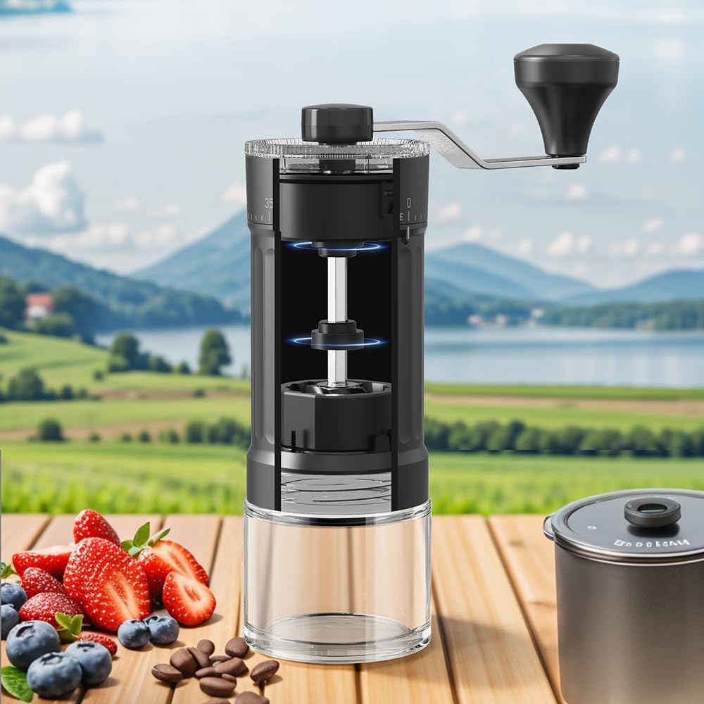 Tragbare Kaffeemühle, Edelstahl