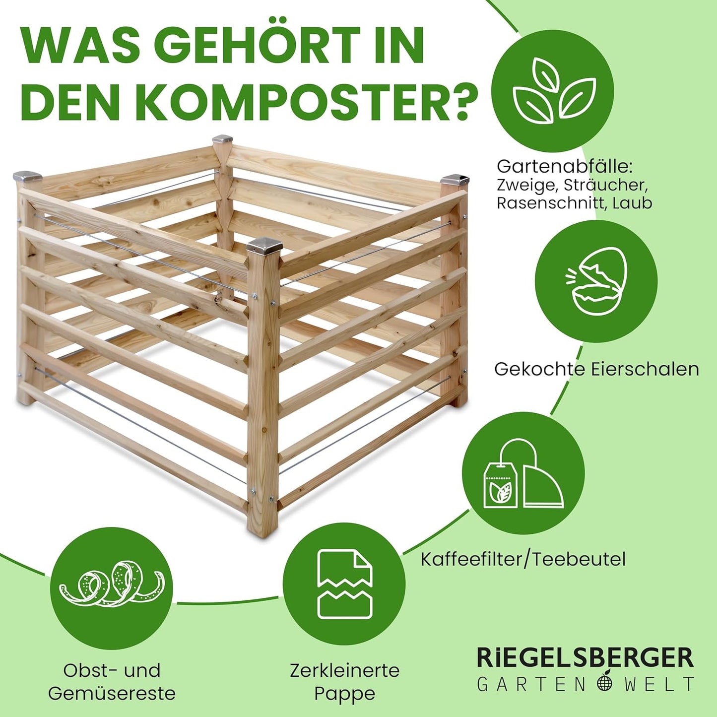 Holzkomposter Stecksystem 80x100 cm, ca. 80x100 cm, Höhe 80 cm